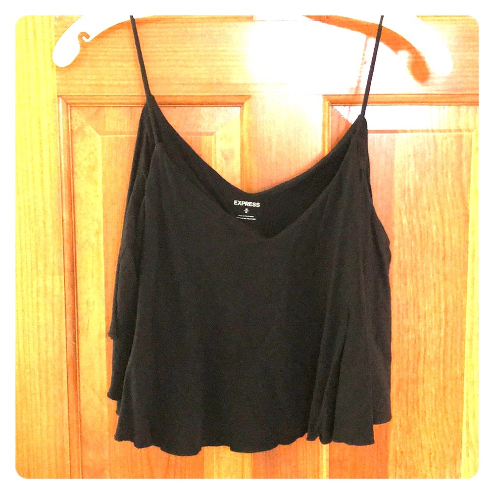 Express - black crop top